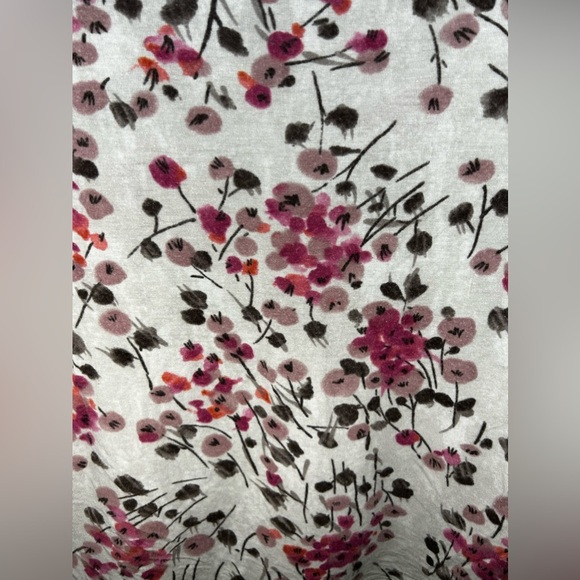 Women’s St. John White Red Designer Floral Viscose Spandex Top Size P Small - Picture 6 of 6